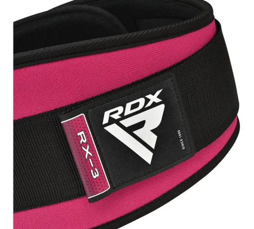 Пояс для важкої атлетики RDX RX3 EVA Curve неопреновий SHARP PINK-M
