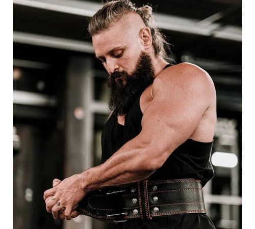 Пояс для пауерліфтингу RDX RD1 шкіряний Blue M
