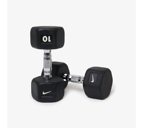 Лавка плоска Nike Rolling Weight Bench з гантелями Nike Hex Dumbbell