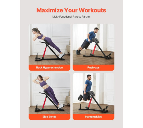 Багатофункціональна лава VEVOR 5030, чорно-червоний