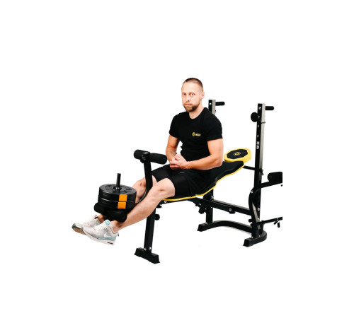 Набір Besport PowerPro 109 кг з прямим грифом та лавою WB-004