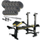 Набір Besport PowerPro 89 кг з прямим грифом та лавою Besport WB-004
