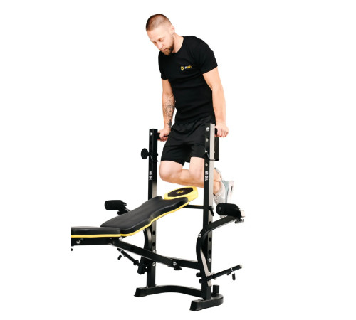Набір Besport PowerPro 89 кг з прямим грифом та лавою Besport WB-004