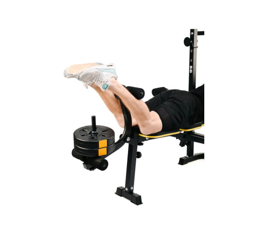 Набір Besport PowerPro 89 кг з прямим грифом та лавою Besport WB-004