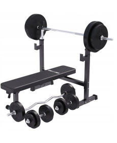 Лава Gorilla Sports 3 в 1 зі штангою та гантелями 100 кг