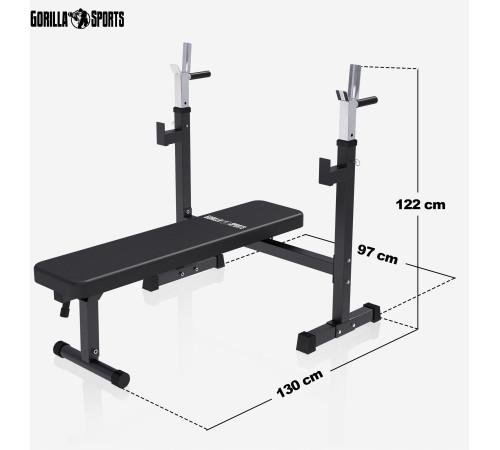 Лава Gorilla Sports 3 в 1 зі штангою та гантелями 100 кг