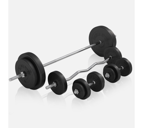 Лава Gorilla Sports 3 в 1 зі штангою та гантелями 100 кг