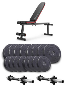 Лава Hop-Sport HS-1010 Pro з гантелями Elitum Titan 2 х 31 кг