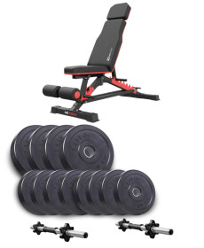 Лава Hop-Sport HS-2090 HB з гантелями Elitum Titan 2 х 21 кг