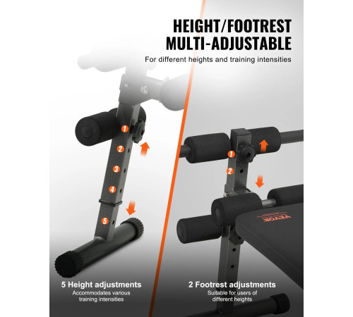 Багатофункціональна тренажерна лава VEVOR TL906