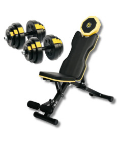 Лава Besport WB-002 з гантелями PowerPro 2 х 18,5 кг