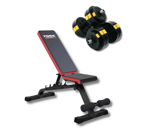 Набір лави регульованої Besport Aspire 280 FID з гантелями PowerPro 2 х 13,5 кг