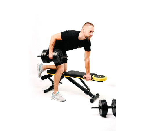 Набір лави регульованої Besport WB-002 з гантелями PowerPro 2 х 26 кг