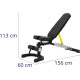 Лава з регульованим нахилом Gymrex Bench, до 150 кг