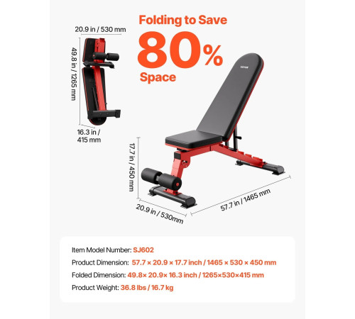 Багатофункціональна тренажерна лава VEVOR SJ602