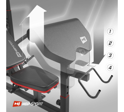 Лава тренувальна Hop-Sport HS-1075 Pro із партою Скотта