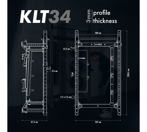 Стійка багатофункціональна складана HMS KLT34