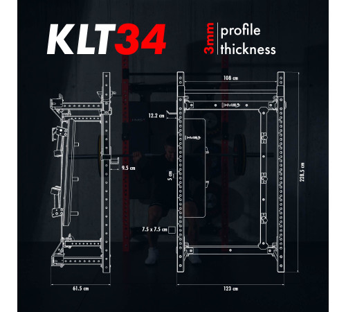 Стійка багатофункціональна складана HMS KLT34