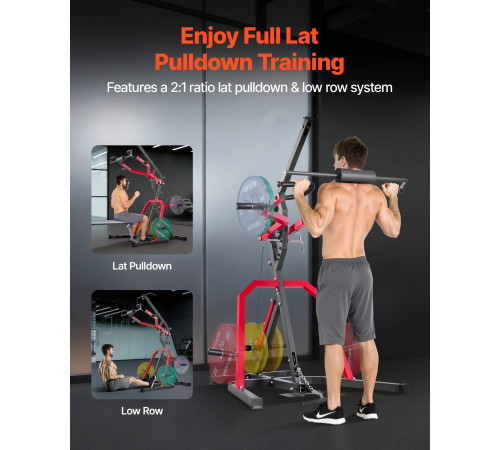 Тренажер для тренування тіла VEVOR, чорно-червоний