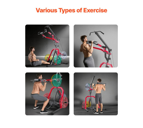 Тренажер для тренування тіла VEVOR, чорно-червоний