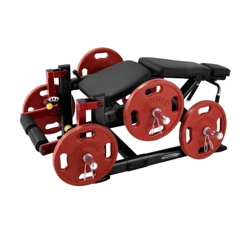 Тренажер для розгинання ніг Leg Extension Machine Steelflex PlateLoad Line PLLC червоно-чорний