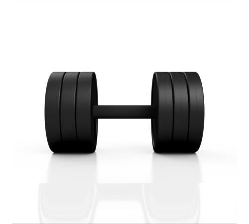 Гантель прогумована Marbo Sport 22,5 кг червона