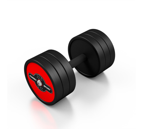 Гантель прогумована Marbo Sport 22,5 кг червона