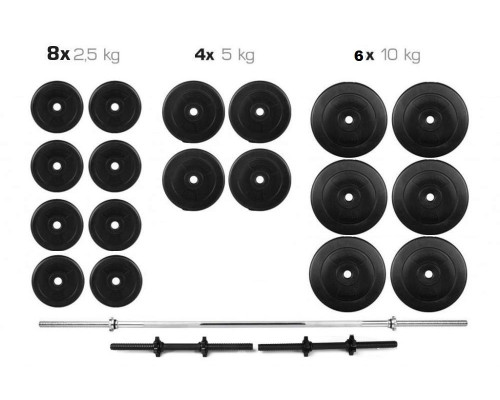 Штанга + Гантелі Набір Premium 110 кг WCG