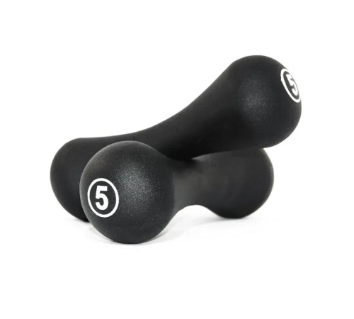 Гантелі неопренові пари Neoprene dumbbell 2 х 5 кг, чорні