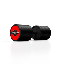 Гантель сталева прогумована Marbo Sport 45 кг червона