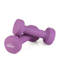 Набір гантелей неопренових Queenfit 2х1 кг фіолетовий
