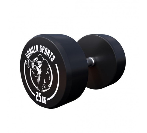 Гантель прогумована Gorilla Sports 25 кг