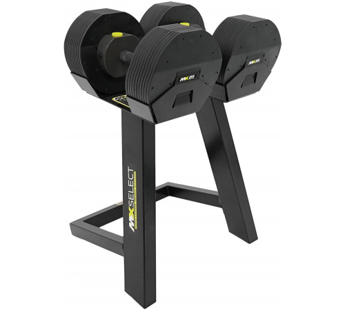 Гантелі регульовані MX SELECT MX85 Dumbbell 5,6 - 38,6 КГ + ПІДСТАВКА