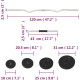 Штанга та гантелі vidaXL, з ваговими пластинами, 60 кг
