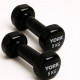 Гантелі вінілові York Fitness 2 х 5 кг, чорні