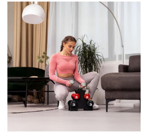 Стійка з гантелями Hop-Sport HS-V122DRS 12 кг