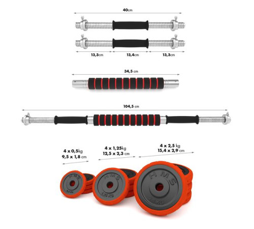 SGGX30 DUMBBELL SET-BARBELL 30KG HMS