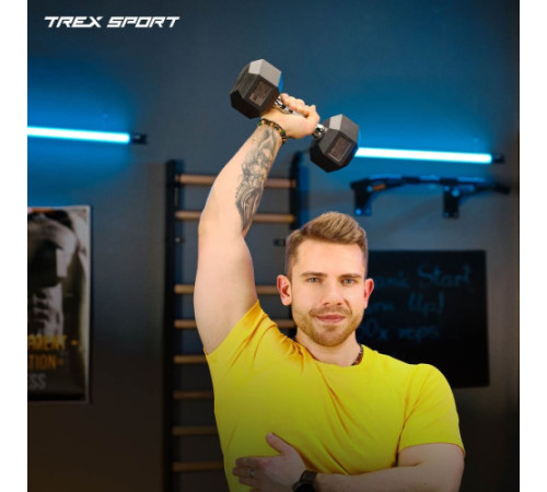 Гантеля шестигранна Trex Sport TX-175RD 17,5 кг