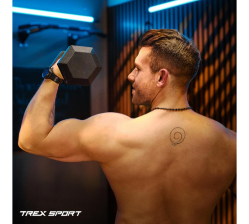 Гантеля шестигранна Trex Sport TX-175RD 17,5 кг