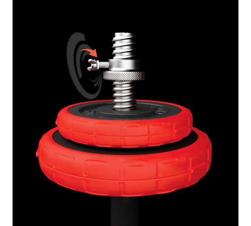 Гантелі розбірні HMS SGGX20 з перехідником для штанги, 20 кг