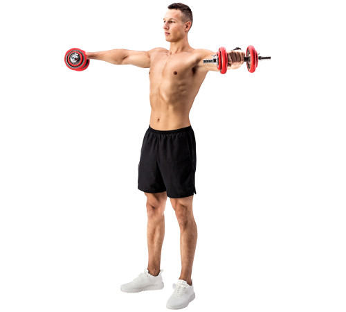 Гантелі розбірні HMS SGGX20 з перехідником для штанги, 20 кг