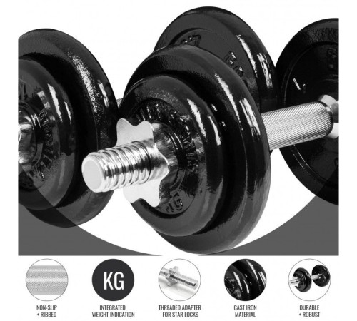 Гантелі розбірні у кейсі Gorilla Sports 2 x 10 кг