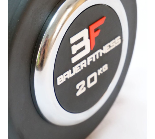 Прогумована гантель 20 кг Bauerfitness AC-1248