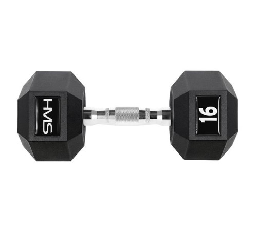 Гантель шестигранна HMS HEX PRO, 16 кг Гантель шестигранна HMS HEX PRO, 16 кг