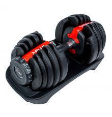 Гантель регульована VNK 60160, чорно-червона
