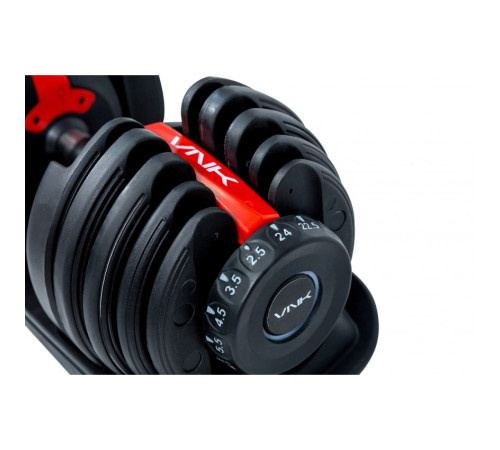 Гантель регульована VNK 60160, чорно-червона