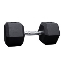 Гантель шестигранна (гексагональна) VNK PRO 7,5 кг, чорна