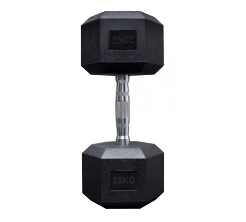 Гантель шестигранна (гексагональна) VNK PRO 7,5 кг, чорна