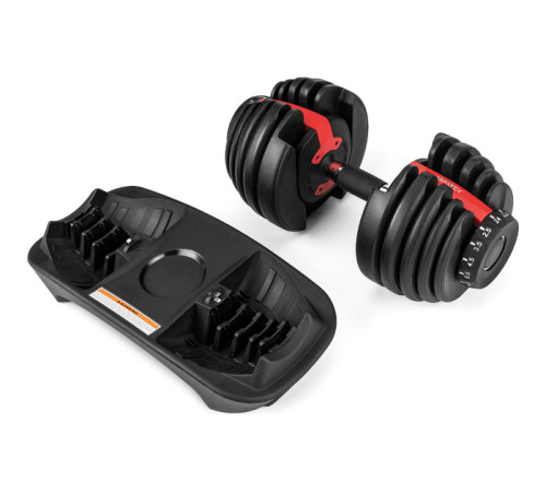 Гантель розбірна регульована Gymtek 2,5-24 кг червоний