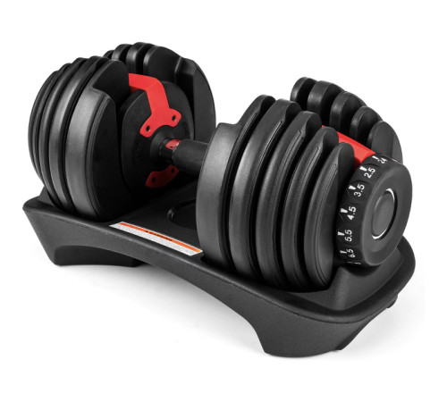Гантель розбірна регульована Gymtek 2,5-24 кг червоний